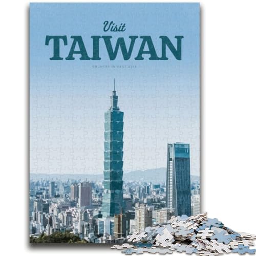 1000-teiliges Puzzle für Teenager Besuchen Sie Taiwan 1000 Teile für Teenager, Wichtelgeschenke für Kinder ab 14 Jahren (50x75cm) von GKJPOXZJ