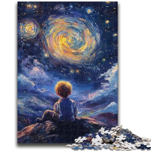 1000-teiliges Puzzle für Teenager-Geschenke, Der kleine Prinz des Nachthimmels, 1000-teiliges Puzzle, Lernspiele, Heimdekoration, geeignet für die Schreibtischdekoration (26x38cm) von GKJPOXZJ