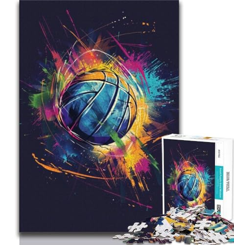 Basketball-Puzzle 1000 Teile für Erwachsene, anspruchsvolles Spiel und Familienspiel, ganze Familie, 38x26cm Basketball-Puzzle 1000 Teile für Erwachsene, anspruchsvolles Spiel und Familienspiel, ganze Familie, 38x26cm von GKJPOXZJ