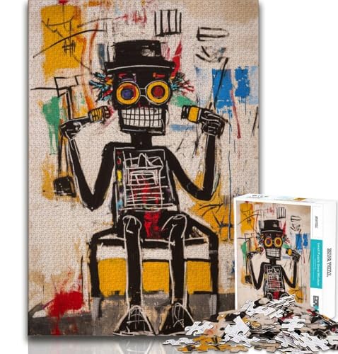 Basquiat Roboter-Puzzle für Erwachsene, 1000 Teile, Lernspiel, Herausforderung, Spielzeug, Wanddekoration, einzigartige Geburtstags, 75x50cm Basquiat Roboter-Puzzle für Erwachsene, 1000 Teile, Lernspiel, Herausforderung, Spielzeug, Wanddekoration, einzigartige Geburtstags, 75x50cm von GKJPOXZJ