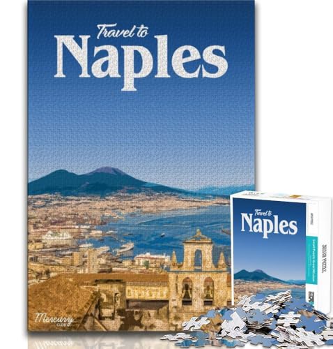 Besuchen Sie Neapel, 1000-teiliges Puzzle für Erwachsene und Jugendliche, Lernspielzeug, Familienspiele, Geburtstagsgeschenk, Geschenke, 38x26cm Besuchen Sie Neapel, 1000-teiliges Puzzle für Erwachsene und Jugendliche, Lernspielzeug, Familienspiele, Geburtstagsgeschenk, Geschenke, 38x26cm von GKJPOXZJ