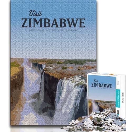 Besuchen Sie Simbabwe, 1000-teiliges Puzzle für Erwachsene und Jugendliche, Lernspiel, Herausforderung, Spielzeug, Wanddekoration, einzigartige Geburtstags, 75x50cm Besuchen Sie Simbabwe, 1000-teiliges Puzzle für Erwachsene und Jugendliche, Lernspiel, Herausforderung, Spielzeug, Wanddekoration, einzigartige Geburtstags, 75x50cm von GKJPOXZJ