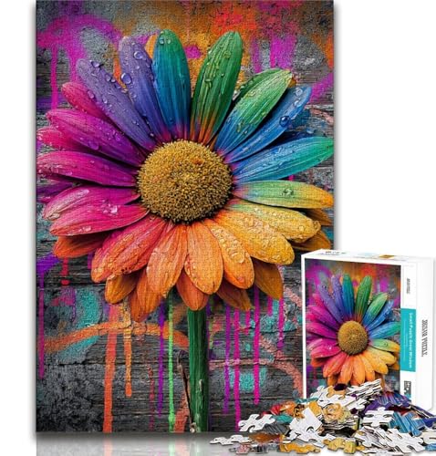 Blumen-Ölgemälde-Puzzle 1000 Teile für Erwachsene, anspruchsvolles Spiel und Familienspiel, ganze Familie, 75x50cm von GKJPOXZJ