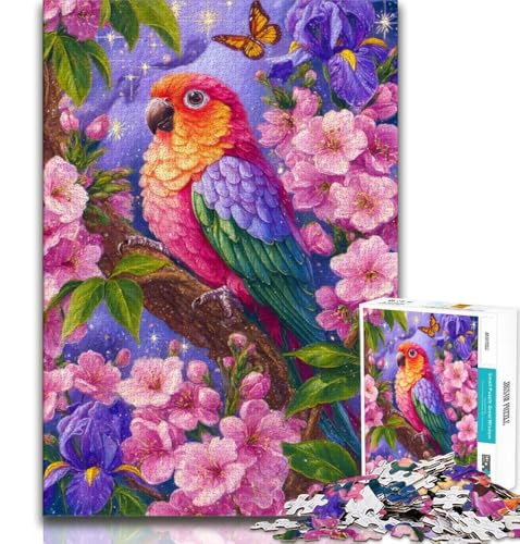 Blumen-Papagei-Puzzle für Teenager, 1000 Teile, Mustermontage, Spaß bei Aktivitäten zu Hause, Geburtstagsgeschenk, Reisegeschenke, 75x50cm von GKJPOXZJ