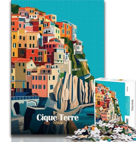 Cinque Terre Italien Poster-Puzzle 1000 Teile für Teenager, Denkspiel, Wanddekoration, einzigartige Geburtstags, 38x26cm Cinque Terre Italien Poster-Puzzle 1000 Teile für Teenager, Denkspiel, Wanddekoration, einzigartige Geburtstags, 38x26cm von GKJPOXZJ