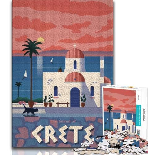 Crete 1000-teiliges Puzzle für Erwachsene und Jugendliche, Denkspiel, Wanddekoration, einzigartige Geburtstags, 38x26cm Crete 1000-teiliges Puzzle für Erwachsene und Jugendliche, Denkspiel, Wanddekoration, einzigartige Geburtstags, 38x26cm von GKJPOXZJ
