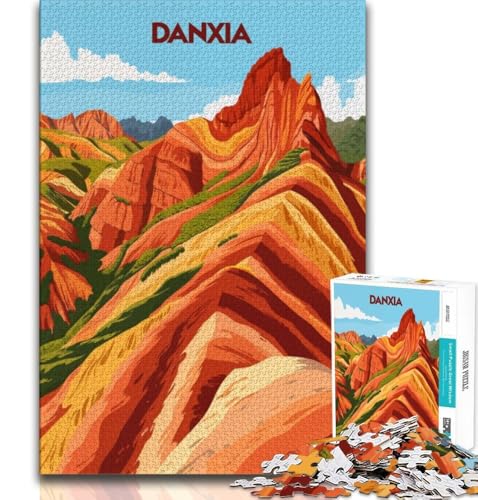 Danxia Wonders Puzzle für Teenager, 1000 Teile, Lernspiele, Heimdekoration, geeignet als Schreibtischdekoration, 38x26cm Danxia Wonders Puzzle für Teenager, 1000 Teile, Lernspiele, Heimdekoration, geeignet als Schreibtischdekoration, 38x26cm von GKJPOXZJ