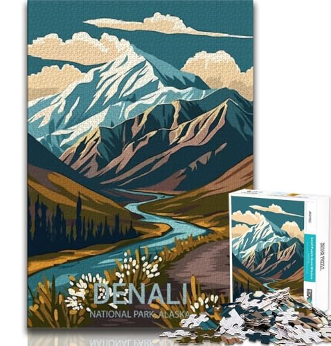 Denali-Nationalpark-Puzzle 1000 Teile für Teenager-Geschenke, für Lernspiele, Herausforderungsspielzeug, einzigartige Heimdekoration und Geschenke, 75x50cm Denali-Nationalpark-Puzzle 1000 Teile für Teenager-Geschenke, für Lernspiele, Herausforderungsspielzeug, einzigartige Heimdekoration und Geschenke, 75x50cm von GKJPOXZJ