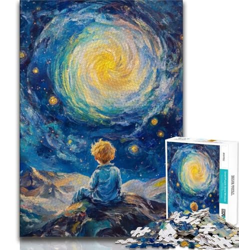 Der kleine Prinz des Nachthimmels, Puzzle für Erwachsene, 1000 Teile, Zeitvertreib zu Hause mit vollständig ineinandergreifenden, zufällig geformten Teilen, 38x26cm von GKJPOXZJ
