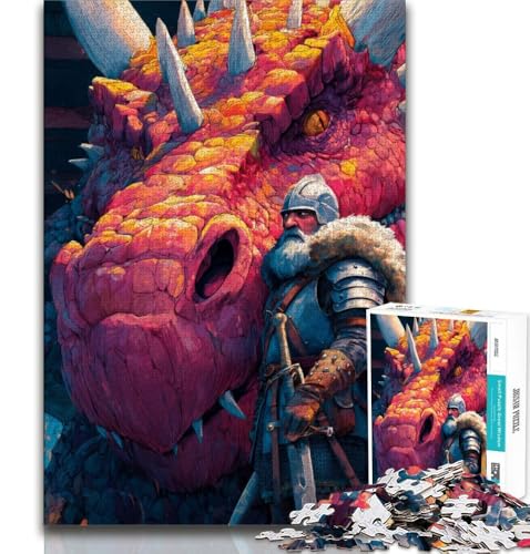 Drachenritter-Puzzle, 1000 Teile, für Erwachsene und Jugendliche, Spielzeug, Lernspiele, Stressabbau, geeignet als Schreibtischdekoration, 38x26cm Drachenritter-Puzzle, 1000 Teile, für Erwachsene und Jugendliche, Spielzeug, Lernspiele, Stressabbau, geeignet als Schreibtischdekoration, 38x26cm von GKJPOXZJ