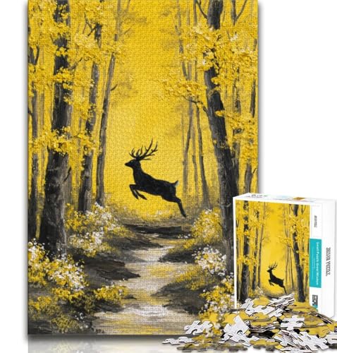 Dschungelhirsch-Puzzle für Teenager, 1000 Teile, dekomprimierendes intellektuelles Lernspielzeug, tolle Geschenke und Spielzeuge, 38x26cm Dschungelhirsch-Puzzle für Teenager, 1000 Teile, dekomprimierendes intellektuelles Lernspielzeug, tolle Geschenke und Spielzeuge, 38x26cm von GKJPOXZJ