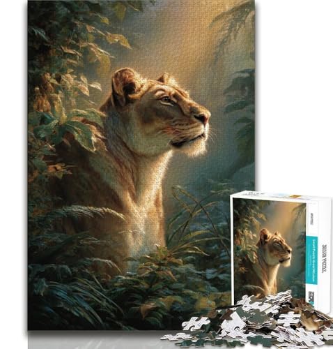 Dschungellöwe-Puzzle 1000 Teile für Erwachsene, anspruchsvolles Spiel und Familienspiel, ganze Familie, 38x26cm Dschungellöwe-Puzzle 1000 Teile für Erwachsene, anspruchsvolles Spiel und Familienspiel, ganze Familie, 38x26cm von GKJPOXZJ