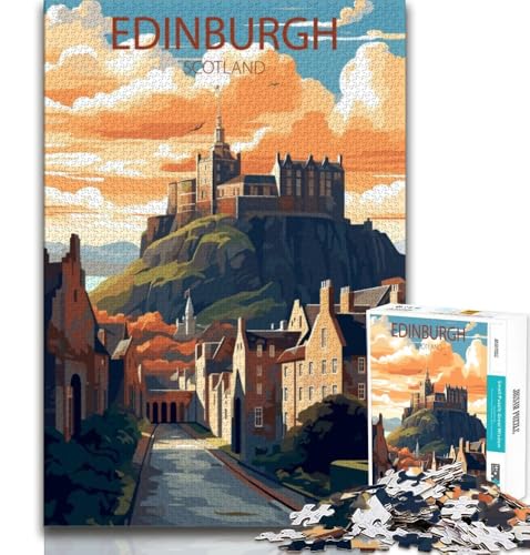 Edinburgh Puzzle 1000 Teile für Teenager, Denkspiel, Wanddekoration, einzigartige Geburtstags, 38x26cm Edinburgh Puzzle 1000 Teile für Teenager, Denkspiel, Wanddekoration, einzigartige Geburtstags, 38x26cm von GKJPOXZJ