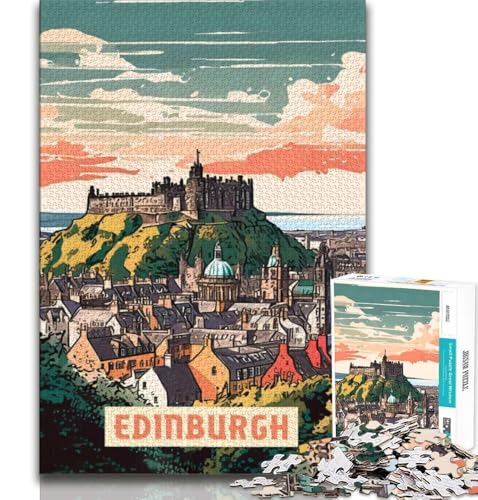 Edinburgh-Puzzle für Erwachsene, 1000 Puzzles, anspruchsvolles Spiel, Geschenke, ganze Familie, 38x26cm von GKJPOXZJ