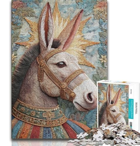 Esel-Puzzle, 1000 Teile, für Erwachsene und Jugendliche, anspruchsvolles Spiel, Geschenke für die ganze Familie, 38x26cm Esel-Puzzle, 1000 Teile, für Erwachsene und Jugendliche, anspruchsvolles Spiel, Geschenke für die ganze Familie, 38x26cm von GKJPOXZJ