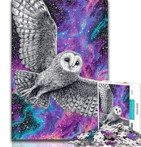 Eulen-Puzzle für Erwachsene, 1000 Teile, anspruchsvolles Spiel und Familienspiel, Wanddekoration, einzigartige Geburtstags, 75x50cm von GKJPOXZJ