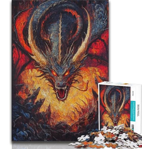 Fantasy-Drachen-Puzzle für Teenager, Lernspiel, Herausforderungsspielzeug, ganze Familie, 38x26cm Fantasy-Drachen-Puzzle für Teenager, Lernspiel, Herausforderungsspielzeug, ganze Familie, 38x26cm von GKJPOXZJ