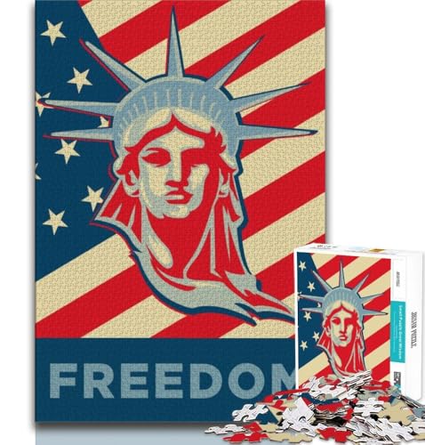 Freiheitsstatue Puzzle 1000 Teile für Teenager, Denkspiel, Wanddekoration, einzigartige Geburtstags, 38x26cm Freiheitsstatue Puzzle 1000 Teile für Teenager, Denkspiel, Wanddekoration, einzigartige Geburtstags, 38x26cm von GKJPOXZJ