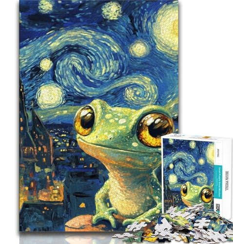 Frosch-Puzzle mit 1000 Teilen für Erwachsene und Jugendliche, Denkspiel, Wanddekoration, einzigartige Geburtstags, 38x26cm Frosch-Puzzle mit 1000 Teilen für Erwachsene und Jugendliche, Denkspiel, Wanddekoration, einzigartige Geburtstags, 38x26cm von GKJPOXZJ