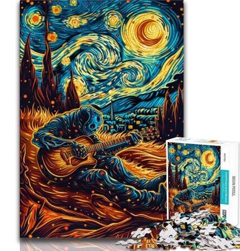Gitarre Spielen unter den Sternen, Puzzles für Teenager, 1000 Teile, lustige Spiele, jedes Teil ist einzigartig – anspruchsvolles Familienspiel, 75x50cm Gitarre Spielen unter den Sternen, Puzzles für Teenager, 1000 Teile, lustige Spiele, jedes Teil ist einzigartig – anspruchsvolles Familienspiel, 75x50cm von GKJPOXZJ