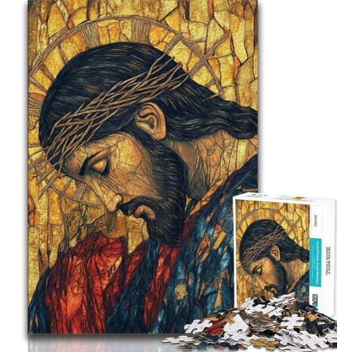 Golden Jesus Puzzle 1000 Teile für Erwachsene, anspruchsvolles Spiel und Familienspiel, ganze Familie, 38x26cm Golden Jesus Puzzle 1000 Teile für Erwachsene, anspruchsvolles Spiel und Familienspiel, ganze Familie, 38x26cm von GKJPOXZJ