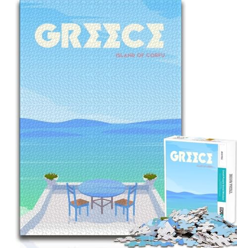 Griechenland 1000-teiliges Puzzle für Erwachsene und Jugendliche, Spielzeug, Lernspiele, stressabbauende Wanddekoration, 75x50cm Griechenland 1000-teiliges Puzzle für Erwachsene und Jugendliche, Spielzeug, Lernspiele, stressabbauende Wanddekoration, 75x50cm von GKJPOXZJ
