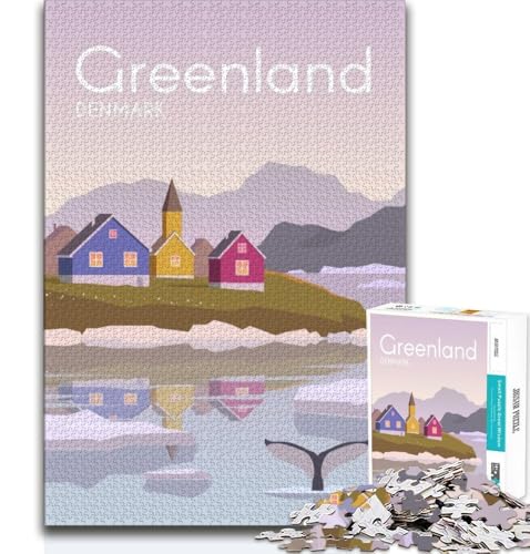 Grönland-Puzzle 1000 Teile für Teenager, Denkspiel, Wanddekoration, einzigartige Geburtstags, 38x26cm Grönland-Puzzle 1000 Teile für Teenager, Denkspiel, Wanddekoration, einzigartige Geburtstags, 38x26cm von GKJPOXZJ