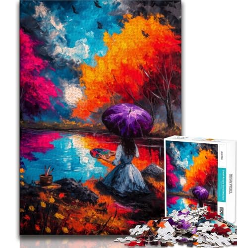 Herbstbaum-Puzzles für Teenager, 1000 Teile, lustige Spiele, jedes Teil ist einzigartig – anspruchsvolles Familienspiel, 75x50cm von GKJPOXZJ