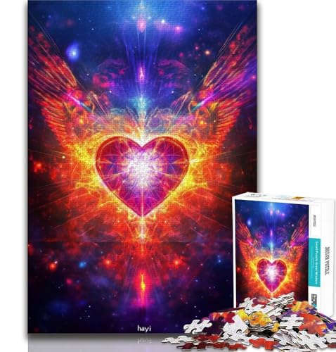 Herzförmige Flügel, 1000 Teile Puzzle für Erwachsene und Jugendliche, Spielzeug, Lernspiele, Stressabbau, geeignet als Schreibtischdekoration, 75x50cm Herzförmige Flügel, 1000 Teile Puzzle für Erwachsene und Jugendliche, Spielzeug, Lernspiele, Stressabbau, geeignet als Schreibtischdekoration, 75x50cm von GKJPOXZJ