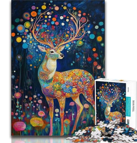 Hirsch auf dem Berg-Puzzle für Teenager, dekomprimierendes intellektuelles Lernspielzeug, geeignet als Schreibtischdekoration, 75x50cm Hirsch auf dem Berg-Puzzle für Teenager, dekomprimierendes intellektuelles Lernspielzeug, geeignet als Schreibtischdekoration, 75x50cm von GKJPOXZJ