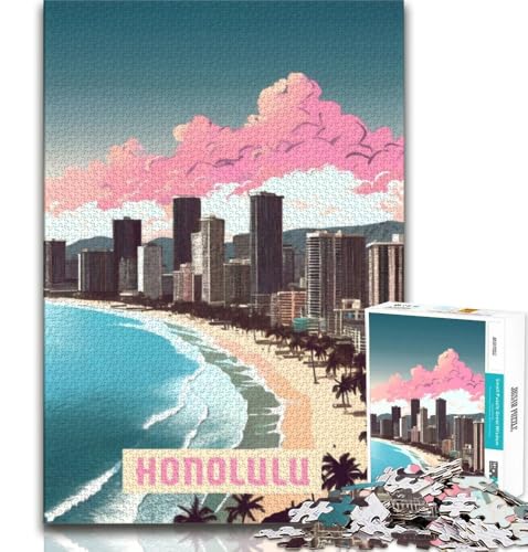 Honolulu Puzzle für Erwachsene, 1000 Teile, hilft dem Gehirn, süchtig machendes Spielzeug zu trainieren, um Geduld zu fördern, Eltern-Kind-Interaktion, 38x26cm Honolulu Puzzle für Erwachsene, 1000 Teile, hilft dem Gehirn, süchtig machendes Spielzeug zu trainieren, um Geduld zu fördern, Eltern-Kind-Interaktion, 38x26cm von GKJPOXZJ