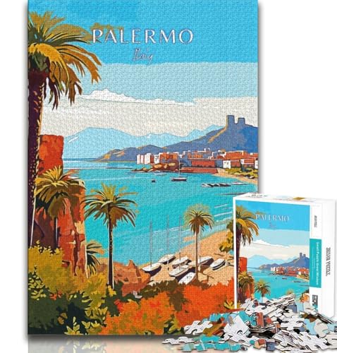Italien-Palermo-Reise-Puzzle für Teenager, 1000 Teile, anspruchsvolles Spiel und Familienspiel mit vollständig ineinandergreifenden, zufällig geformten Teilen, 75x50cm Italien-Palermo-Reise-Puzzle für Teenager, 1000 Teile, anspruchsvolles Spiel und Familienspiel mit vollständig ineinandergreifenden, zufällig geformten Teilen, 75x50cm von GKJPOXZJ