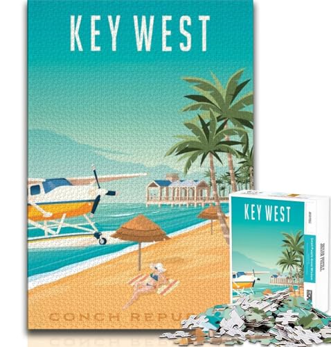 Key West Stadtbild-Puzzle 1000 Teile für Erwachsene, anspruchsvolles Spiel und Familienspiel, ganze Familie, 38x26cm Key West Stadtbild-Puzzle 1000 Teile für Erwachsene, anspruchsvolles Spiel und Familienspiel, ganze Familie, 38x26cm von GKJPOXZJ