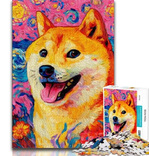 Künstlerisches Shiba Inu-Puzzle mit 1000 Teilen für Teenager, Denkspiel, Wanddekoration, einzigartige Geburtstags, 38x26cm Künstlerisches Shiba Inu-Puzzle mit 1000 Teilen für Teenager, Denkspiel, Wanddekoration, einzigartige Geburtstags, 38x26cm von GKJPOXZJ