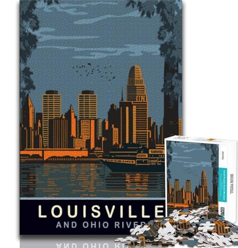 Louisville und Ohio River 1000-teiliges Puzzle für Erwachsene und Jugendliche, entspannendes intellektuelles Lernspielzeug, Wichtelgeschenke, 75x50cm Louisville und Ohio River 1000-teiliges Puzzle für Erwachsene und Jugendliche, entspannendes intellektuelles Lernspielzeug, Wichtelgeschenke, 75x50cm von GKJPOXZJ