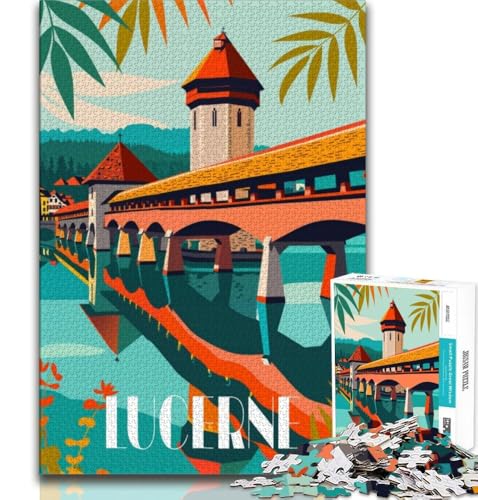 Lucerne Reflections Puzzle für Teenager, 1000 Teile, anspruchsvolles Spiel, Geschenke für die ganze Familie, 75x50cm Lucerne Reflections Puzzle für Teenager, 1000 Teile, anspruchsvolles Spiel, Geschenke für die ganze Familie, 75x50cm von GKJPOXZJ
