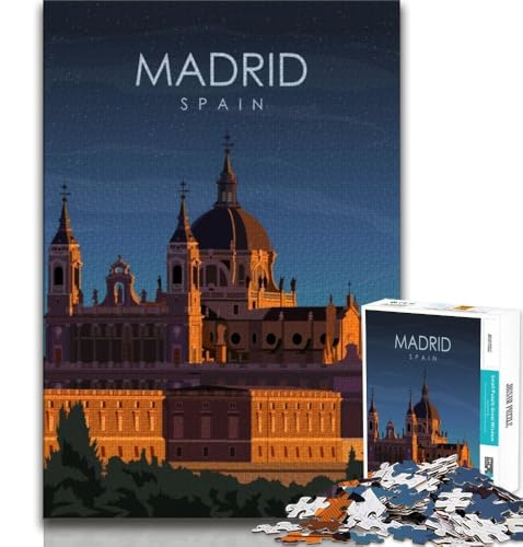 Madrid, Spanien bei Nacht, Kunstpuzzle für Erwachsene und Teenager, 1000 Teile, Spielzeug, Lernspiele, Stressabbau, Wunschliste mit Weihnachtsmann, 38x26cm Madrid, Spanien bei Nacht, Kunstpuzzle für Erwachsene und Teenager, 1000 Teile, Spielzeug, Lernspiele, Stressabbau, Wunschliste mit Weihnachtsmann, 38x26cm von GKJPOXZJ