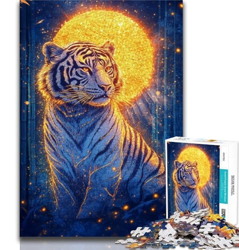 Magic Tiger Puzzle 1000 Teile für Erwachsene, anspruchsvolles Spiel und Familienspiel, ganze Familie, 75x50cm von GKJPOXZJ