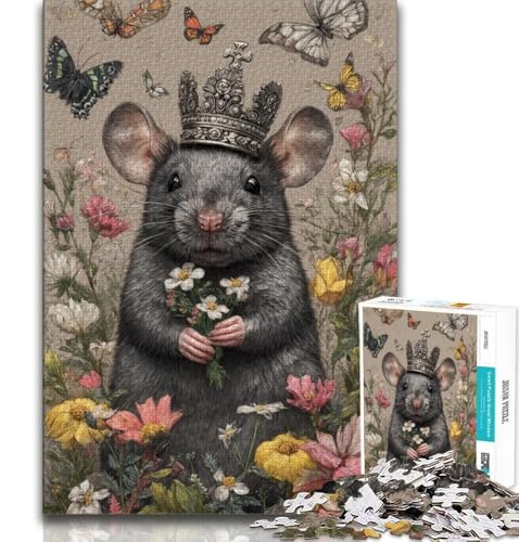 Maus mit Krone, 1000-teiliges Puzzle für Erwachsene und Jugendliche, Spielzeug, Lernspiele, Stressabbau, Wunschliste mit Weihnachtsmann, 75x50cm Maus mit Krone, 1000-teiliges Puzzle für Erwachsene und Jugendliche, Spielzeug, Lernspiele, Stressabbau, Wunschliste mit Weihnachtsmann, 75x50cm von GKJPOXZJ