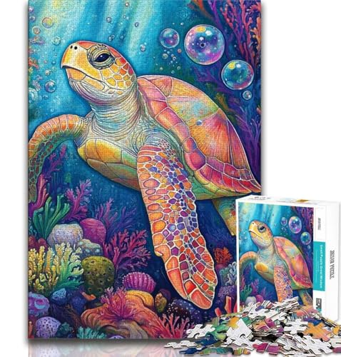 Meeresschildkröten-Puzzle für Teenager, 1000 Teile, anspruchsvolles Spiel, Geschenke für die ganze Familie, 38x26cm Meeresschildkröten-Puzzle für Teenager, 1000 Teile, anspruchsvolles Spiel, Geschenke für die ganze Familie, 38x26cm von GKJPOXZJ