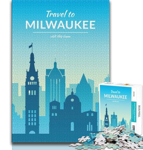 Milwaukee Puzzle für Teenager, 1000 Teile, anspruchsvolles Spiel, Geschenke für die ganze Familie, 38x26cm Milwaukee Puzzle für Teenager, 1000 Teile, anspruchsvolles Spiel, Geschenke für die ganze Familie, 38x26cm von GKJPOXZJ