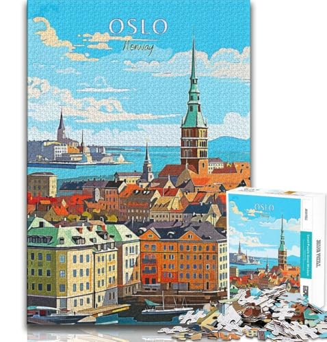 Norwegen Oslo Reise-Puzzle für Erwachsene, 1000 Puzzles, anspruchsvolles Spiel, Geschenke für die ganze Familie, 38x26cm Norwegen Oslo Reise-Puzzle für Erwachsene, 1000 Puzzles, anspruchsvolles Spiel, Geschenke für die ganze Familie, 38x26cm von GKJPOXZJ