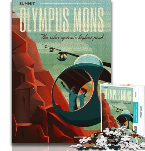 Olympus Mons Puzzles für Teenager, 1000 Teile, Stressabbau, Staycation-Zeitvertreib, mit passendem Poster und Quizblatt, 38x26cm Olympus Mons Puzzles für Teenager, 1000 Teile, Stressabbau, Staycation-Zeitvertreib, mit passendem Poster und Quizblatt, 38x26cm von GKJPOXZJ