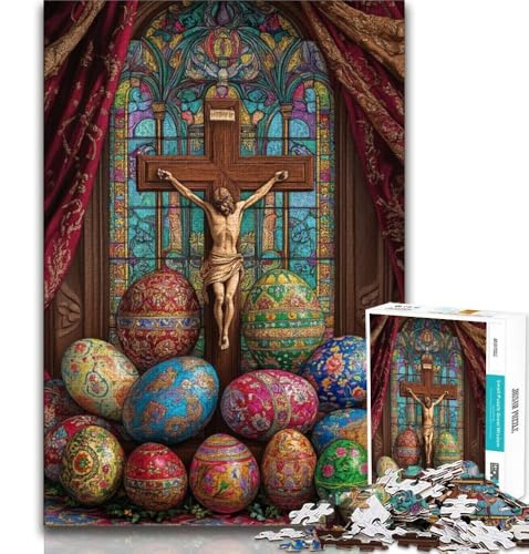 Osterkreuz-Puzzle für Teenager, 1000 Teile, Lernspielzeug, ganze Familie, 75x50cm Osterkreuz-Puzzle für Teenager, 1000 Teile, Lernspielzeug, ganze Familie, 75x50cm von GKJPOXZJ