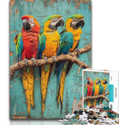 Papageien-Ölgemälde-Puzzle für Erwachsene, 1000 Teile, Lernspielzeug, Familienspiele, Geschenke für Freunde und Familie, 38x26cm Papageien-Ölgemälde-Puzzle für Erwachsene, 1000 Teile, Lernspielzeug, Familienspiele, Geschenke für Freunde und Familie, 38x26cm von GKJPOXZJ