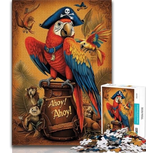 Papageien-Piraten-Puzzles für Teenager, dekomprimierendes intellektuelles Lernspielzeug, geeignet als Schreibtischdekoration, 38x26cm Papageien-Piraten-Puzzles für Teenager, dekomprimierendes intellektuelles Lernspielzeug, geeignet als Schreibtischdekoration, 38x26cm von GKJPOXZJ