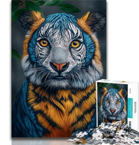 Papageien-Tiger-Puzzle für Teenager, Lernspiel, Herausforderungsspielzeug, ganze Familie, 38x26cm Papageien-Tiger-Puzzle für Teenager, Lernspiel, Herausforderungsspielzeug, ganze Familie, 38x26cm von GKJPOXZJ