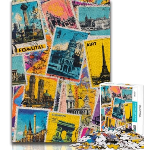 Paris Collage Puzzle 1000 Teile für Erwachsene, anspruchsvolles Spiel und Familienspiel, ganze Familie, 38x26cm Paris Collage Puzzle 1000 Teile für Erwachsene, anspruchsvolles Spiel und Familienspiel, ganze Familie, 38x26cm von GKJPOXZJ