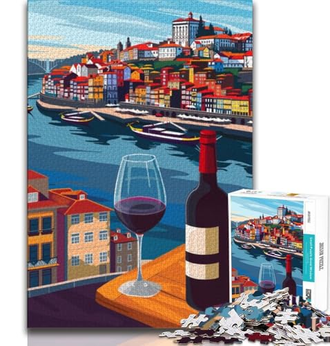 Porto Wine Cityscape 1000-teiliges Puzzle für Erwachsene und Jugendliche, Denkspiel, Wanddekoration, einzigartige Geburtstags, 38x26cm Porto Wine Cityscape 1000-teiliges Puzzle für Erwachsene und Jugendliche, Denkspiel, Wanddekoration, einzigartige Geburtstags, 38x26cm von GKJPOXZJ