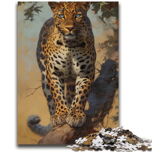 Puzzle 1000 Teile für Erwachsene, Afrikanischer Gepard, Puzzle für Erwachsene, Lernspiel, Herausforderung, Spielzeug, Geburtstagsgeschenk, Geschenke, Wandkunst (75x50cm) von GKJPOXZJ